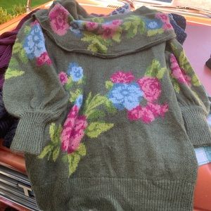 Vintage Newport News Floral Mohair Sweater